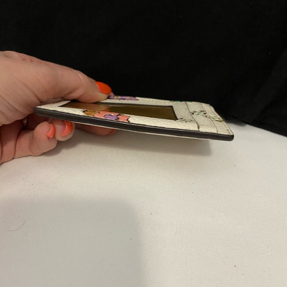 Coach Mini Skinny Id Case In Signature Canvas With Floral Print - Picture 4 of 4